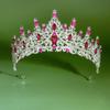 Bride Crown Wedding Dress  Party Crown Birthday Performance Carnival  Crystal Hair Accessory