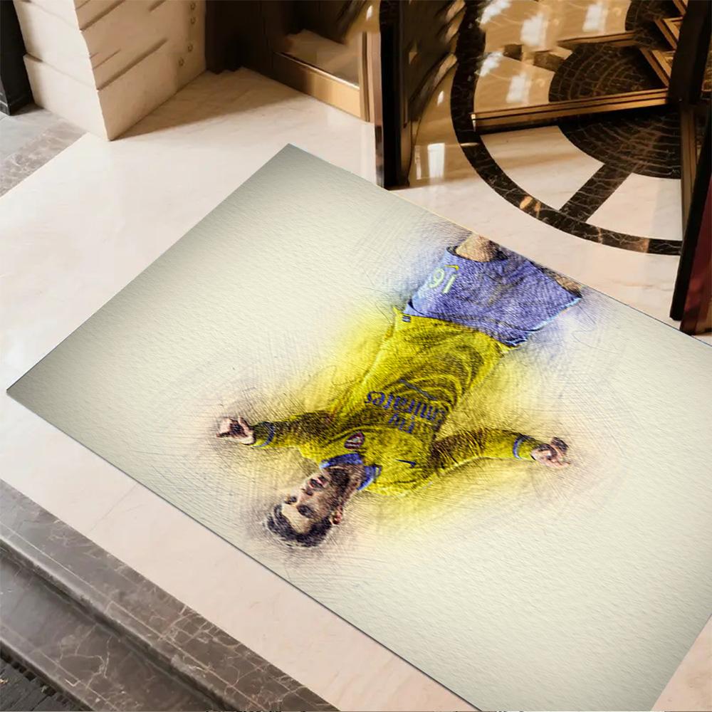 Dynamic Soccer Celebration Floor Rug Office Rug Suitable for Hallway Kitchen Bedrooms Outdoor Anti-slip Rug Anime Office Decor Birthday/Christmas Gift