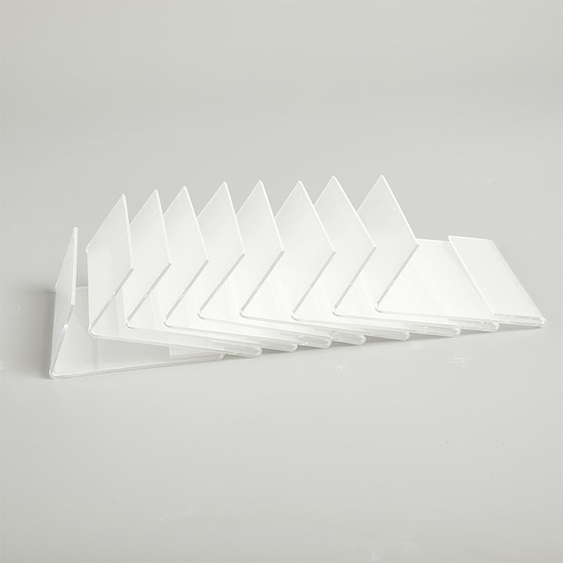 10Pcs Acrylic Transparent Display Stand Desk Sign Label Frame Price Tag Display