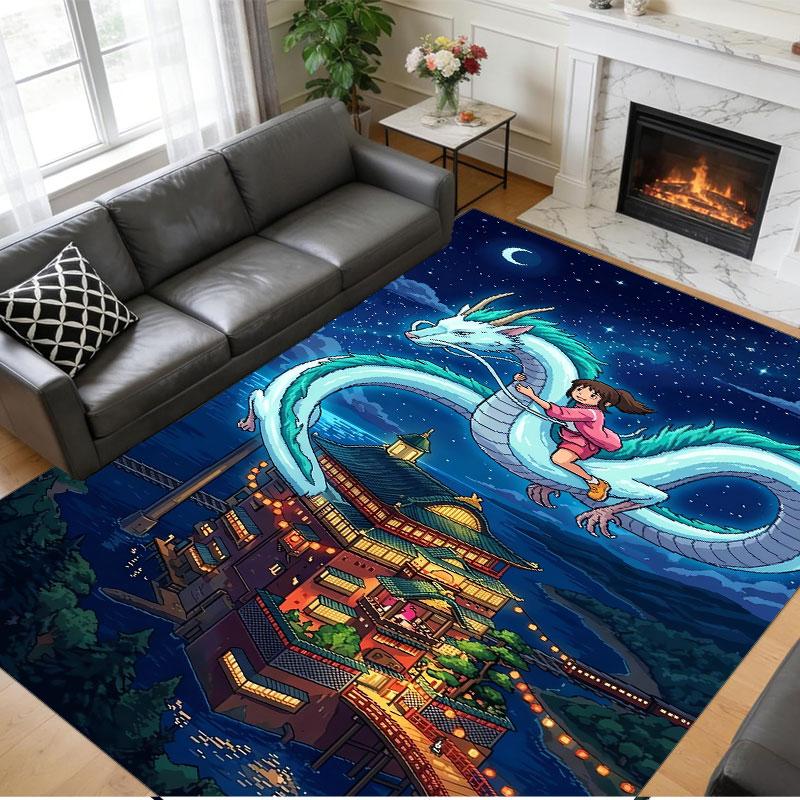 Crystal Velvet Rug Soft Non Slip Indoor Floor Mat Home DecorSpirited Away