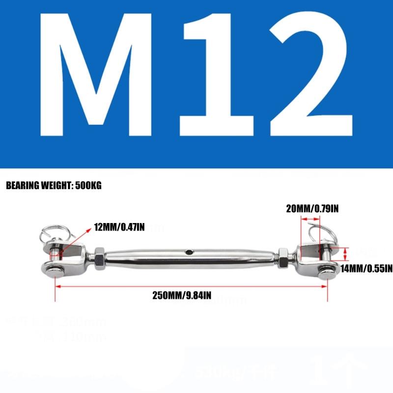 Heavy Duty Turnbuckles 304 Stainless Steel Closed Body Turnbuckles Long Last Performances for Professional Projects