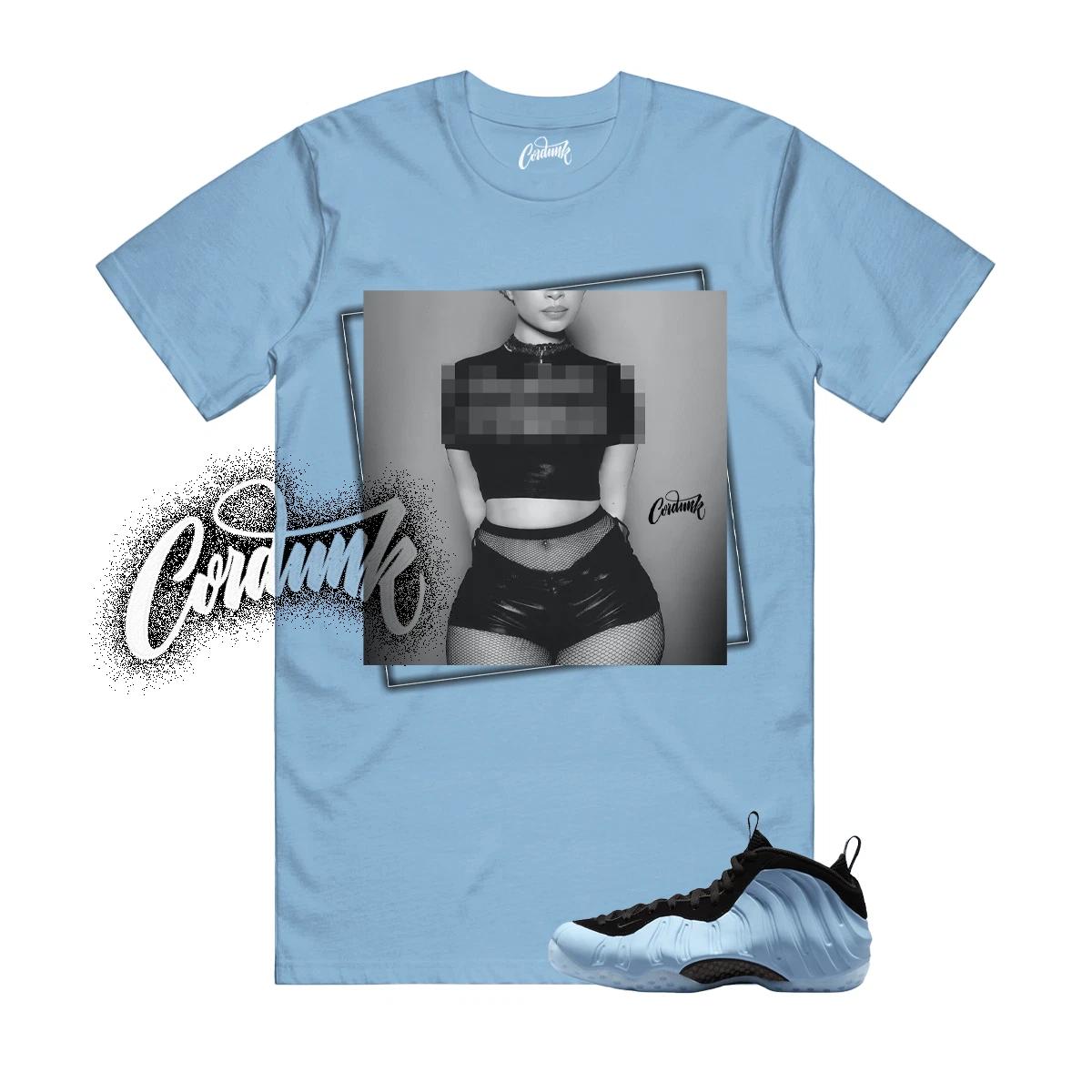 Foamposite Psychic Blue Black Air One T Shirt Match IS2 S