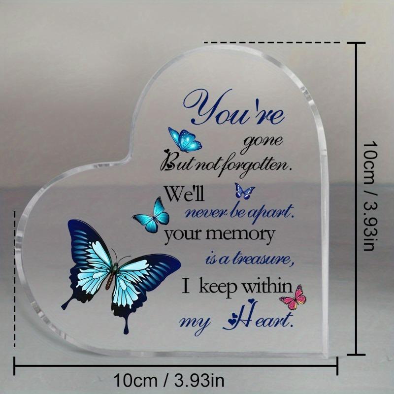2D Flat, Sympathy Bereavement Condolence Gift Acrylic Decor Sign, Home Decor Plaque Hanging Wall Art Decorative Garden Decoration for Room Door Signs