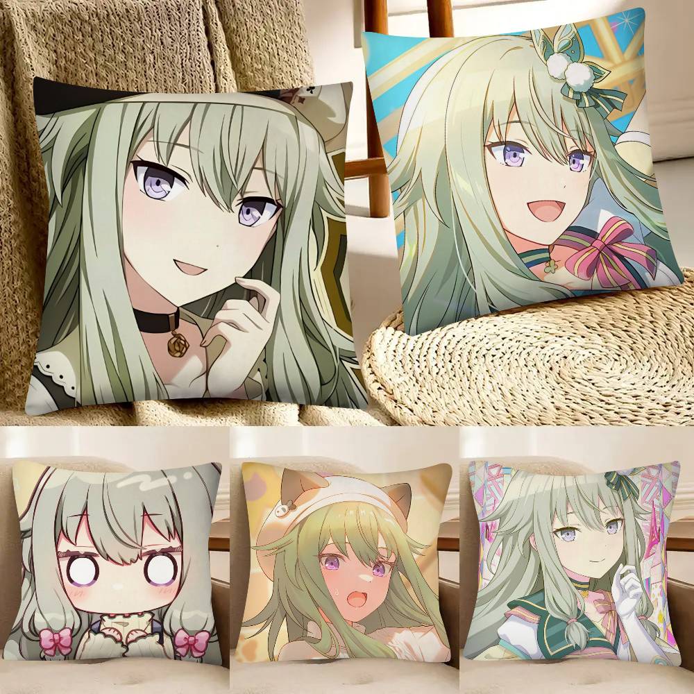 Cute Cartoon Idol Kusanagi Nene Pillow Case Fashion Square Pillowcase Bedroom Sofa Room Ins Decoration Leisure
