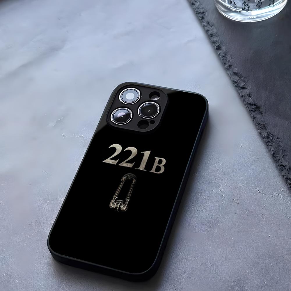 221b-SherlockS-H-Holmes-TV Phone Case Tempered Glass For IPhone 17 13 14 16 12 15 11 Pro Max Plus Mini X XR SE2020 Coque