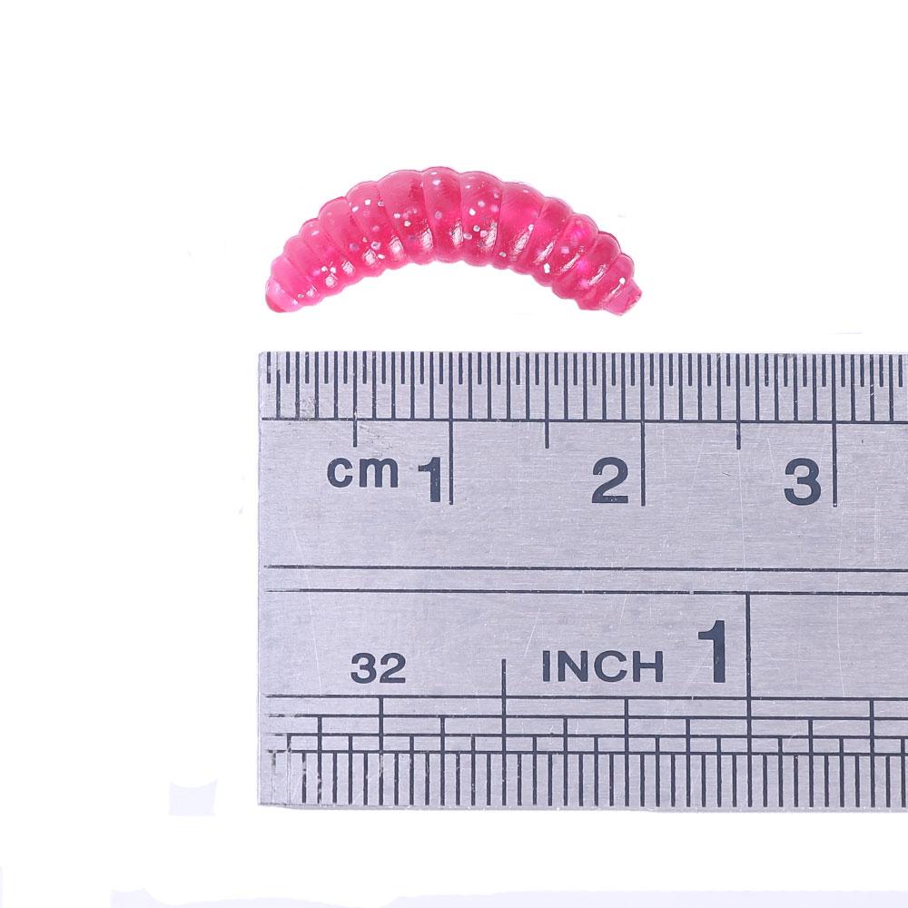 250 teile/schachtel 2 cm Swimbait Maggot Grub Weicher Köder Köder riechen Würmer Glow Shrimps Angelköder Silikon Wurm Köder