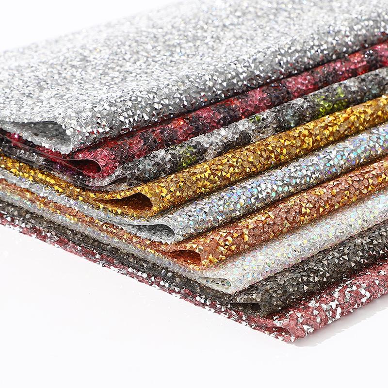 VC 20*24cm *40 Self-Adhesive Glass 3D Eco-Friendly Rhinestone Flatback 14 Facets Strip Sticker DIY Accessories Phone