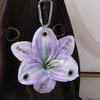 Creative Simulation Flower Bag Pendant Exquisite Phalaenopsis Orchid Lily Keychain Backpack Decoration Accessories Gifts