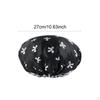 Double Layer Satin PVC Waterproof Reusable Shower Cap with Bow for Women Suitable Shower, Bath,