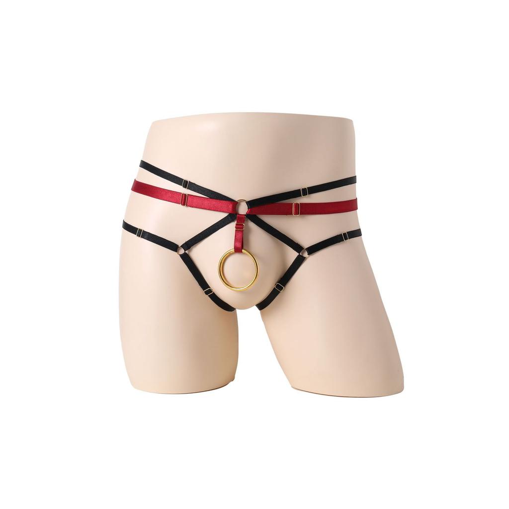 Sexy Crotchless Jockstrap Mens O-Ring Hole Lingerie Sissy Panties Adjust Strap G-String Tanga Hombre Open Butt Underwear Thongs