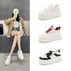 2570 Women's New Autumn Leather Thick-soled Inner Height Increase Versatile Sports and Leisure White Shoes
