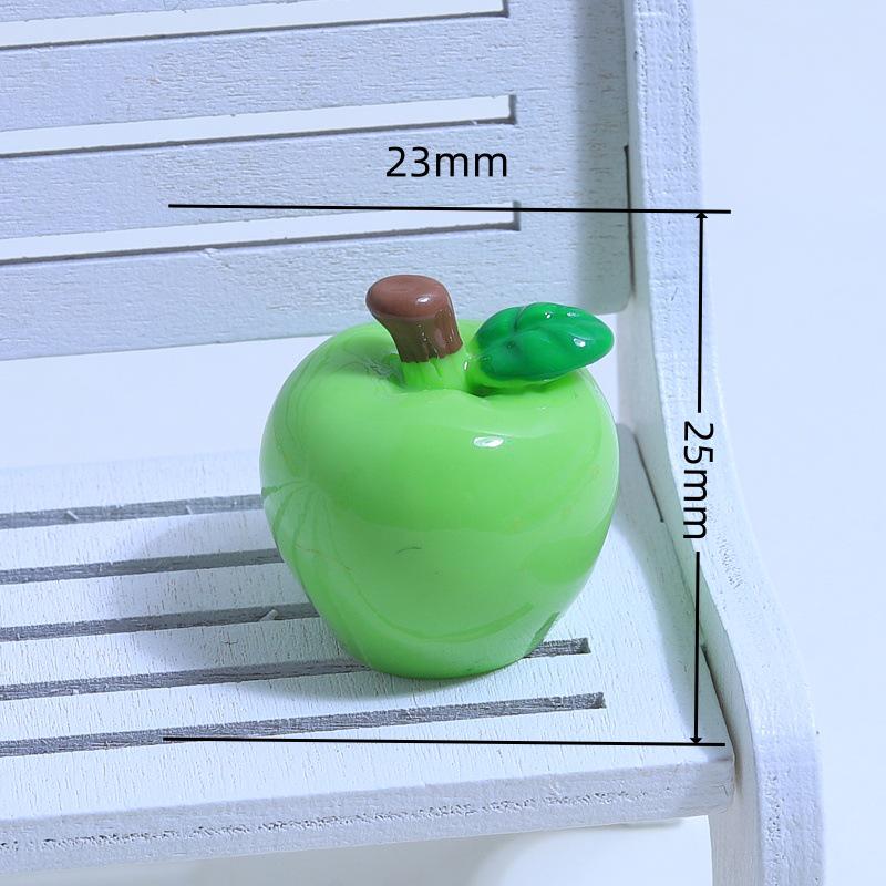 3D Cartoon Apple Resin Charms for DIY Jewelry and Keychains