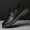 Fashion High Quality Brand Men's Genuine Leather Casual Shoes Thick Soled Oxford Shoes Wear-resistant Soles Men's Outdoor Hiking Shoes