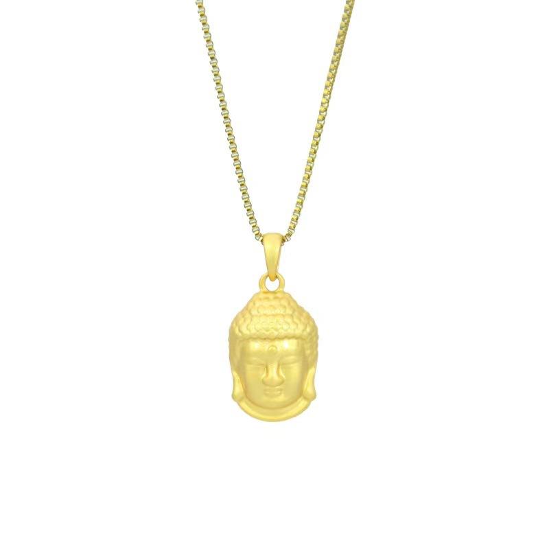 Buddha Head Necklace Ethnic Style Retro Versatile Men'S And Women'S Accessories
