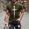 2026 Summer New Men's Digital Printing Trend Crew Neck Short Sleeve T-Shirt Loose T-Shirt Men's Clothing