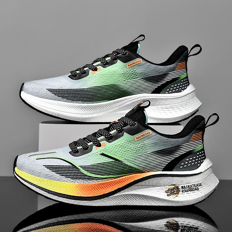 

Осенняя мода повседневные кроссовки новые дышащие легкие спортивные туфли попкорн карбон гоночная мужская обувь прилив 45