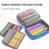 Large Capacity 72 Holes Colored Lead Pencils Storage Bag Black Red Stationery Case Box Holder for School Supplies Student
