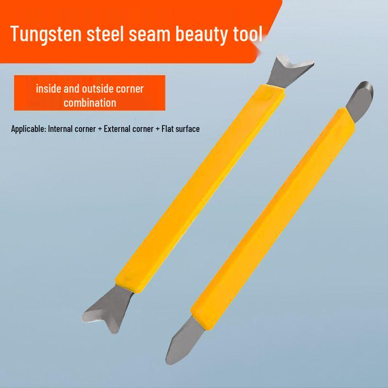 Tungsten Steel Seam Pressing Tool: Yin Yang Corner Construction Glue Scraper, Tile Plastic Seam Piece, Multifunctional Beauty Seam Blade.