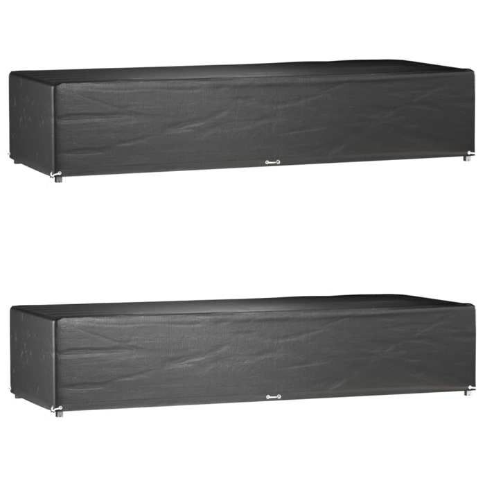 VidaXL Housses pour chaise longue 2 pcs 12 œillets 205x75x40 cm PE 3155393