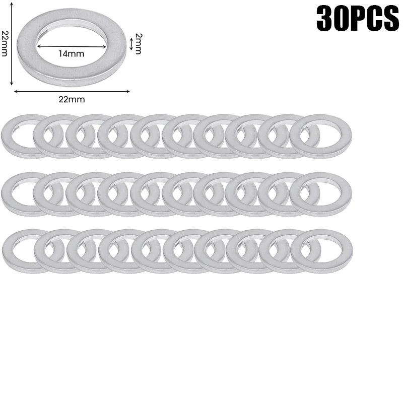 Aluminium Car Engine Bottom Oil Drain Seal Gasket 14 mm I.D. Screw Washers For Honda Accord CR-V CR-Z 9410914000 94109-14000
