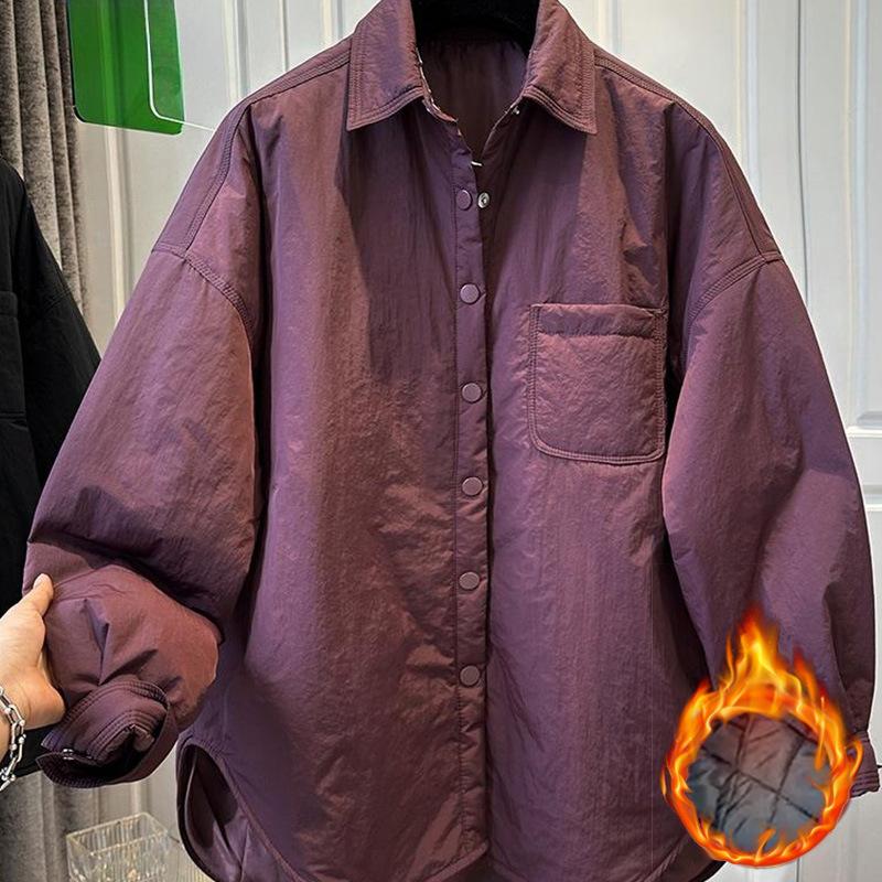 

Легкая женская зимняя куртка с длинным рукавом и воротником-поло, свободная повседневная теплая куртка с подкладкой M