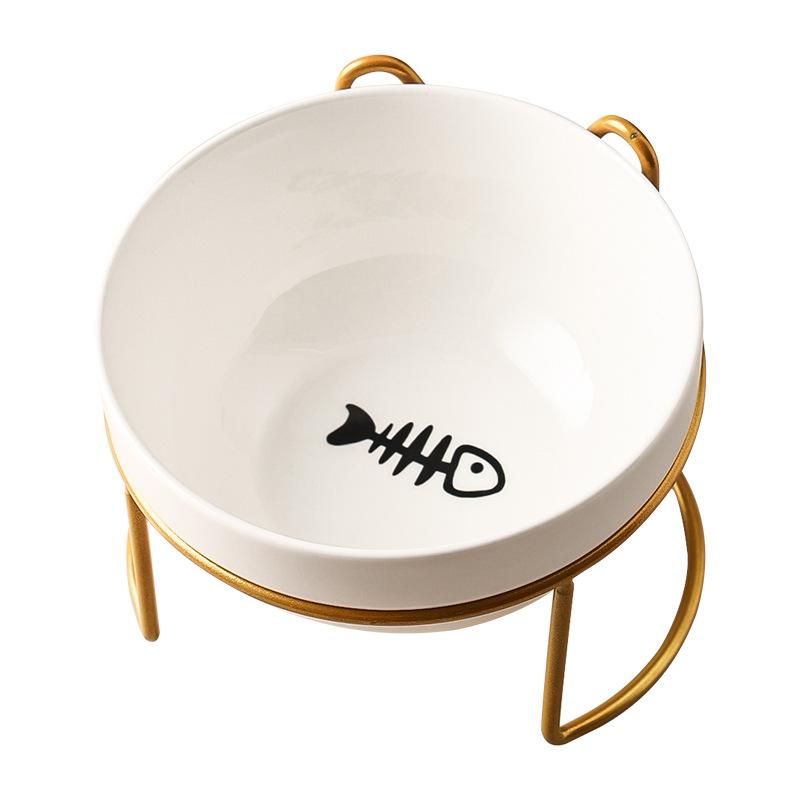 1-3 buc protecție cervicală creativă pentru animale de companie, castron dublu din ceramică pentru pisici, castron ceramic pentru pisici, castron pentru hrană, castron pentru apă potabilă pentru câini, castron pentru hrană