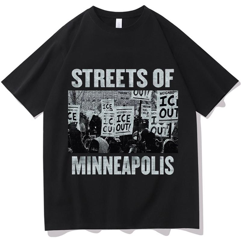 Bruce Springsteen Streets of Minneapolis T Shirt Cute Unisex Funny Animal Meme Sweater TShirts Trending Casual Fashion Vintage S разноцветный