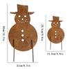 Winterurlaub Antik-Finish Weihnachten Weihnachtsmann und Schneemann Silhouetten Metall Rasenornamente Gartendekoration