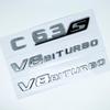 3D čierne písmená C63S V8 BITURBO znak nálepka hviezda na zadnú časť auta kufor emblém AMG pre Mercedes Benz AMG W205 C205 príslušenstvo