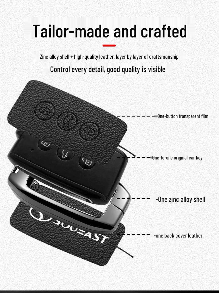 Southeast DX3/DX7 Remote Key Protective Case with Buckle for Lingyue V3, Lingzhi V5/V6 - Premium Shell