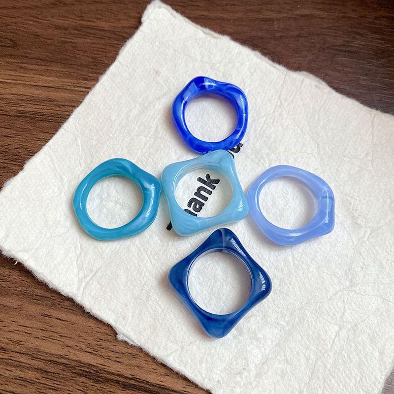 Artistic Retro Geometric Resin Ring - High-End Versatile Fashion Jewelry