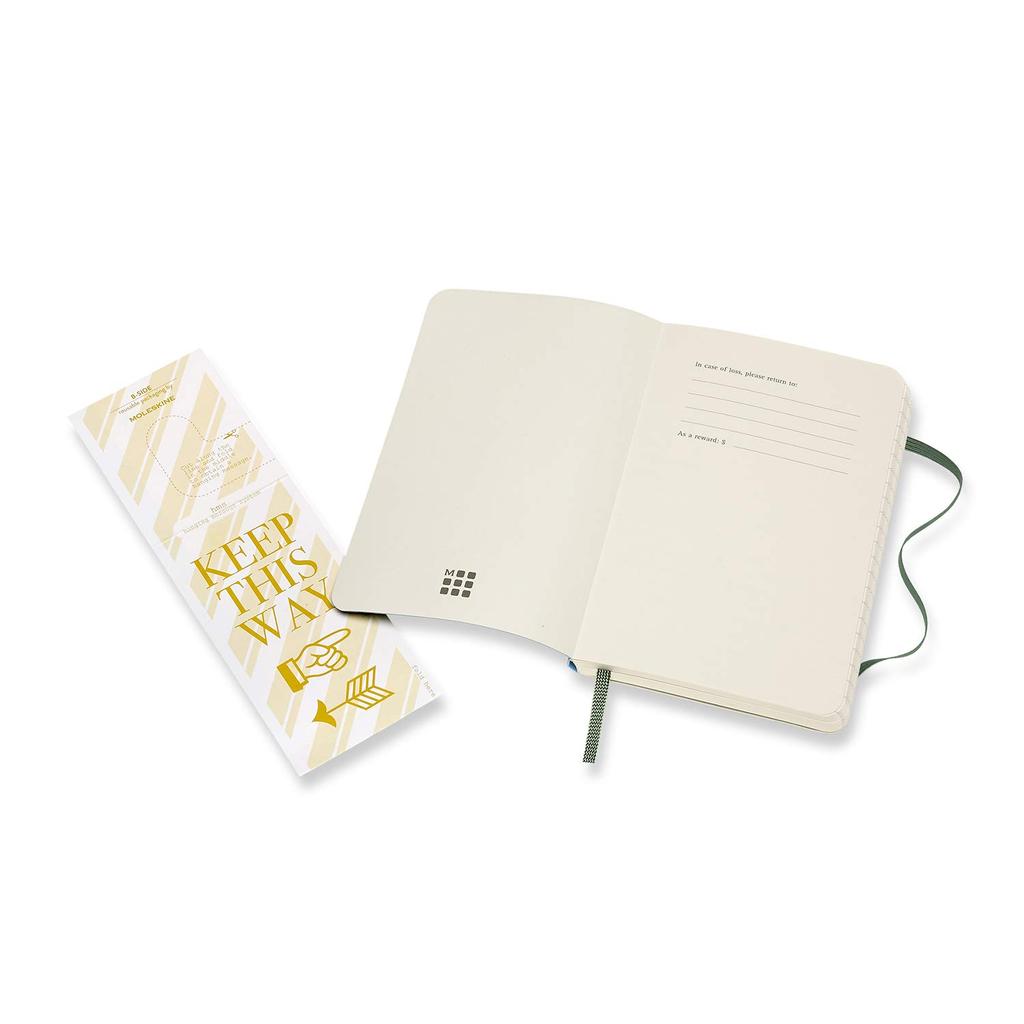 Moleskine Classic Notebook Soft Cover Lined Pocket Size X Myrtle Green QP611K15 (9cm 14cm)