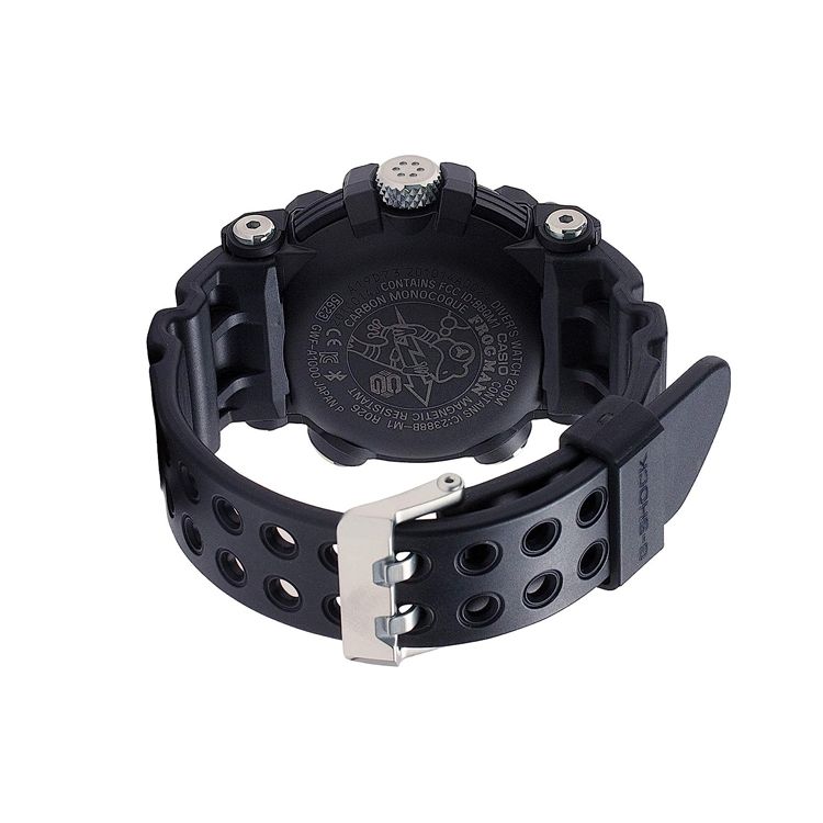 Casio Master Of G-Sea Seria 200M Rezistent la Apă Mișcare Solară Quartz Curea Rășină Ceas Ceasuri Bărbați Negru GWF-A1000-1AJF