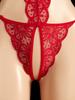 Sensual Open-Cup Lace Bodysuit Sheer Floral Laces Full Transparency Sexy Lingerie For Romantic Evenings Teddy Babydoll Pajamas