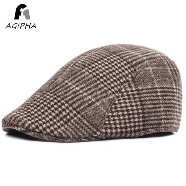 New Spring Berets Caps Cotton Driving Cap Unisex Casual Grid Peaked Cap Plaid Newsboy Hats Visors Cap