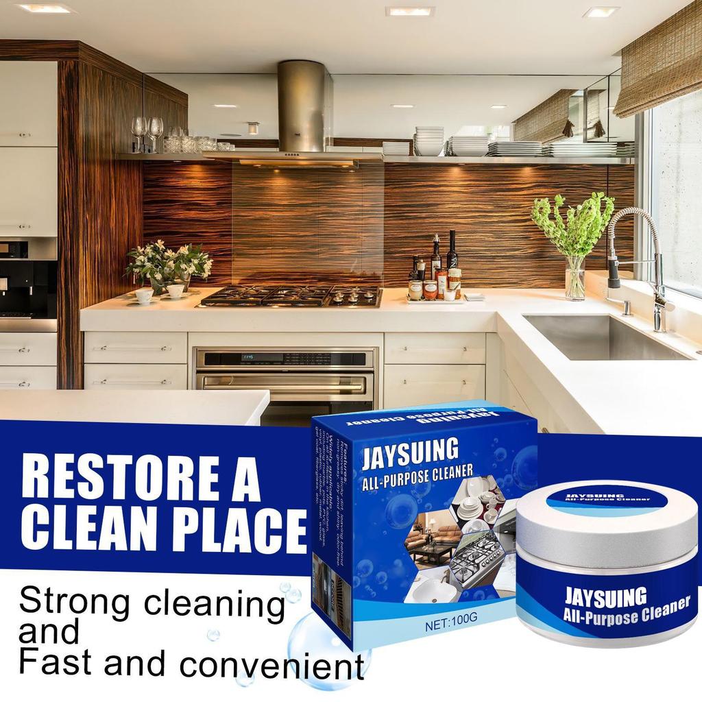 Kitchen Heavy Oil Cleaning Cream Cleaning Pot and Bowl Rust Remover Multipurpose Fabric Wood Floor Cleaning Cream