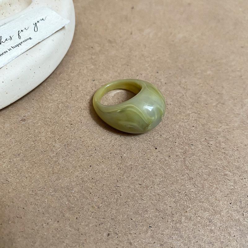 Artistic Retro Geometric Resin Ring - High-End Versatile Fashion Jewelry