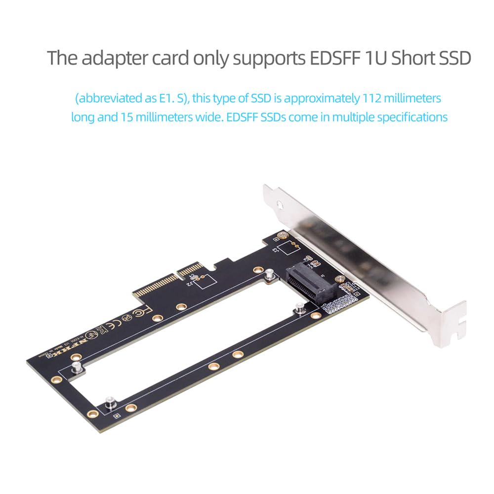 Xiwai 4X Host Converter EDSFF NVMe Ruler 1U Thickness Short SSD Carrier Adapter PCI-E4.0 GEN-Z E1.S 5.9mm 8.0mm