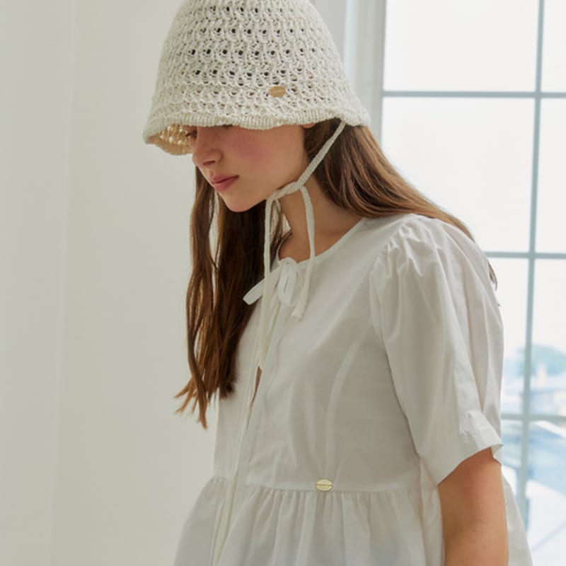 ANOETIC NET BUCKET HAT_IVORY