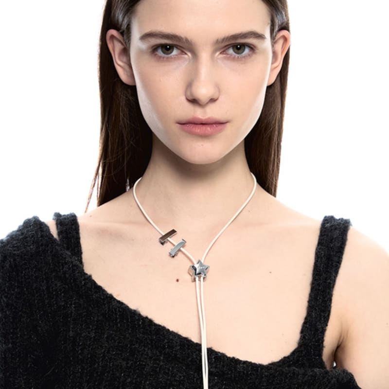 

SENTIMENTS no.482 [silver] STAR CODE LOCK necklace pink