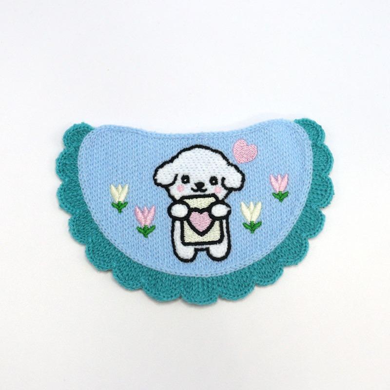 Półprodukt Chusteczki Mokre dla Zwierząt z Wytłoczonym Wzorem Kota Szalik dla Małego Psa Uroczy Dodatek Obroża Pies