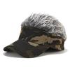 Wig camouflage baseball cap ins street duckbill cap men's and women's casual hat adjustable suitable for outdoor sun protection