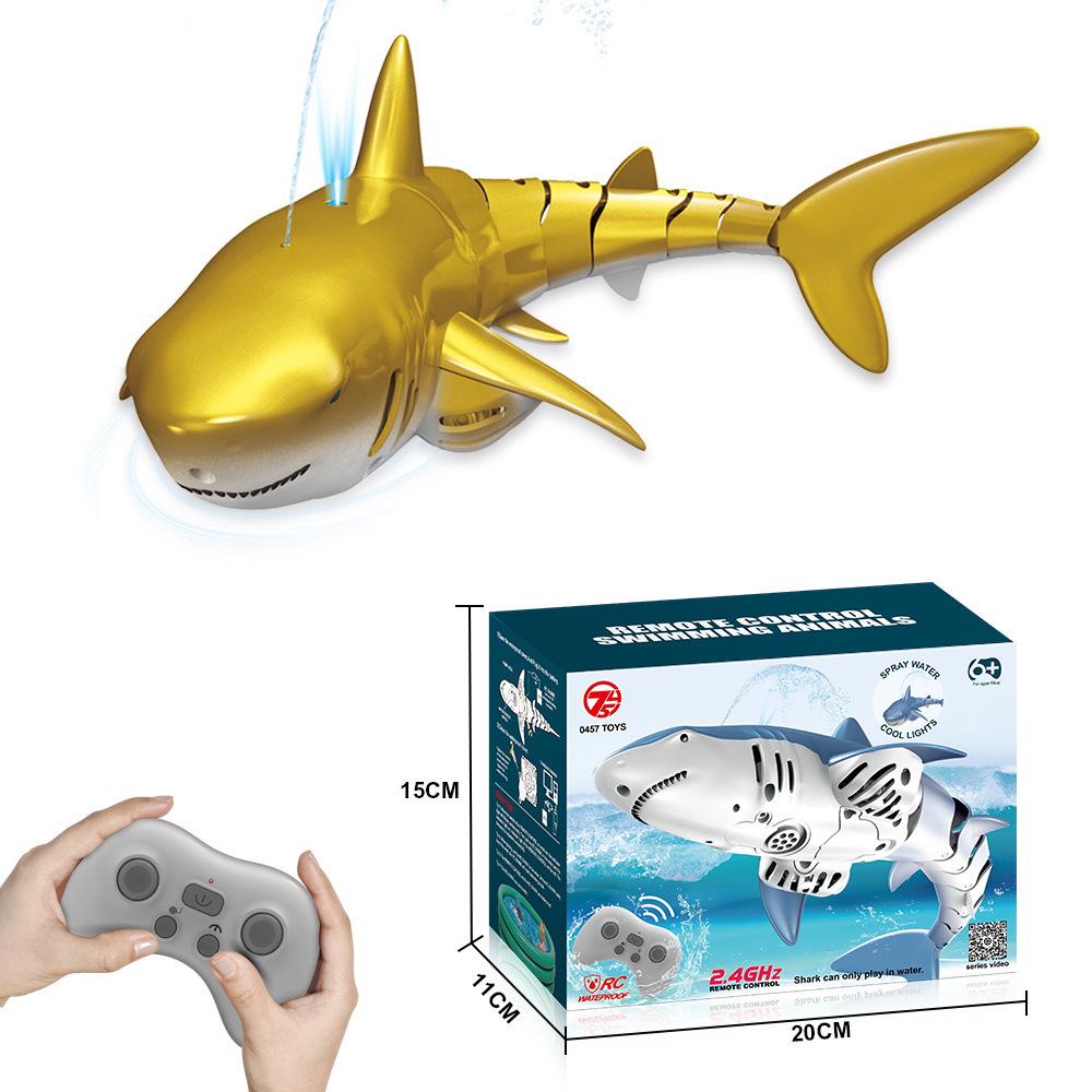 2.4G Remote Control Electric Shark Toy - Wireless Charging Water Toy for Kids