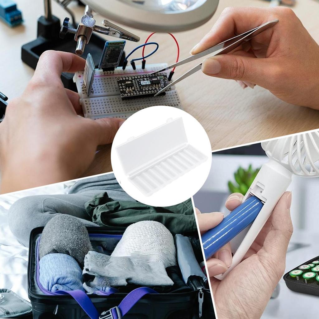 AA/AAA Battery Storage Box Transparent Battery Storage Box Can hold 10 AA Batteries Or 10 AAA Batteries