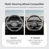 Adatto per Coprivolante Hyundai con Design Sportivo Ondulato, Pelle Traspirante, Segmentato Antiscivolo, Copertura Protettiva Assorbi Sudore per I30