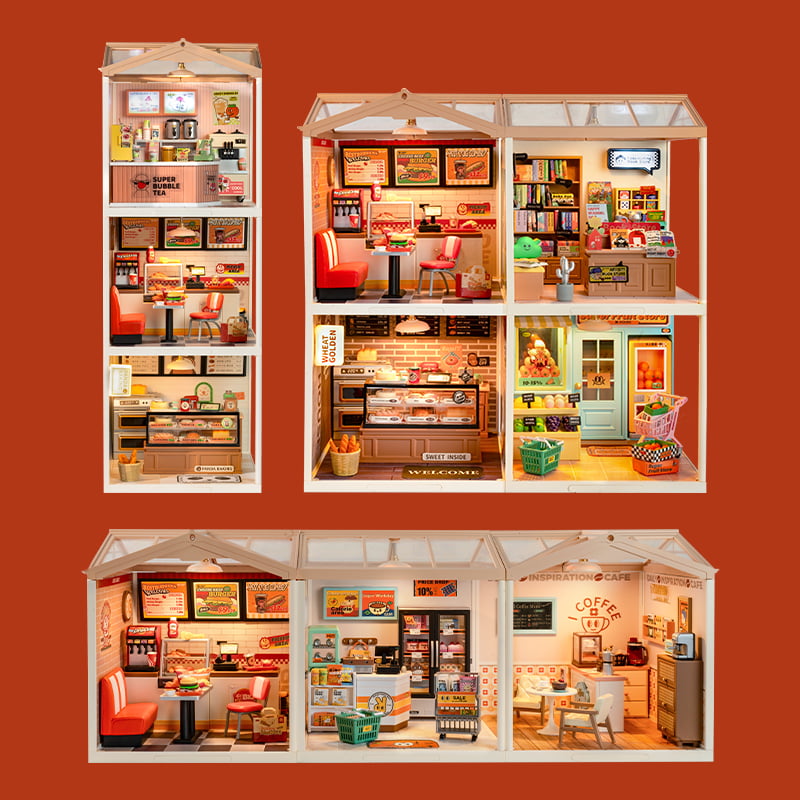 ROBOTIME Rolife 3D Puzzle Super Creator Yum DIY Miniature House (DW010) | 1:24 Scale DW010