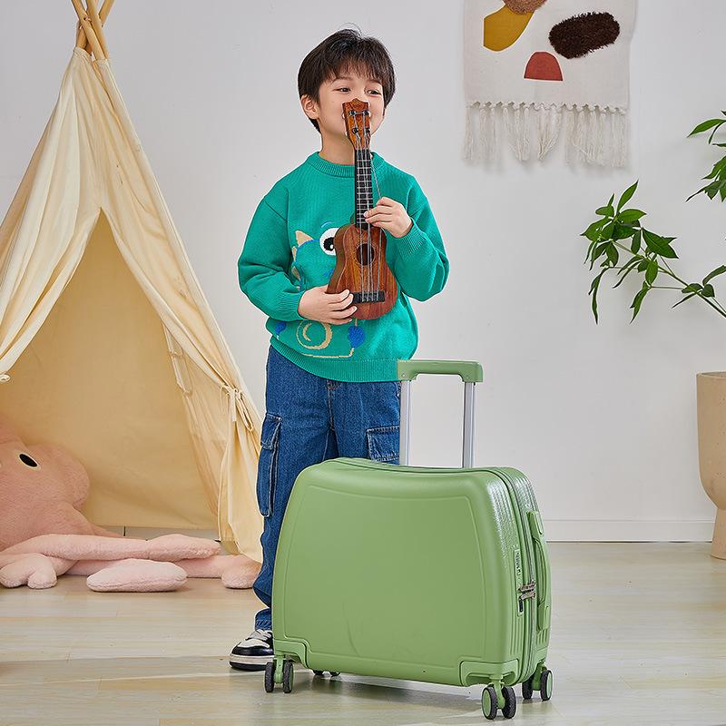 18-inch Lightweight Children's Ride-On Suitcase, Mini Cabin Trolley for Girls and Boys