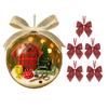 Christmas Ball Decoration Sewing Snowball Ornament Retro Sewing Machine Ribbon Transparent Ball Christmas Hanging Decor
