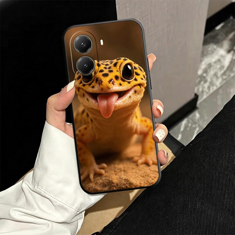 Lizards Geckos Cute Pet Soft Phone Case for Xiaomi Poco X5 X6 X7 X8 Pro Max X3 F7 F8 Ultra M8 M7 M6 M5 Redmi 15 15C 14C 13C 12C
