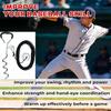 Alloy Steel Baseball Swings Trainer With 50 Feet Retractable Rope And Ball For Backyard Practice And Skill Improvement